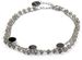 styleBREAKER Damen Edelstahl 2-reihige Layer Armkette mit Kunststoff Perlen und runden Anhängern, Ankerkette, Schmuck 05040186