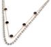 styleBREAKER Damen Edelstahl Layer Halskette 2-reihig mit Kunststoff Perlen und Anhängern, Ankerkette, Kette, Schmuck 05030067