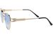 styleBREAKER Damen Panto Sonnenbrille mit ovalen Flachgläsern und Metall Bügel, Federn, Silikon Nasenauflage 09020117