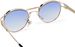 styleBREAKER Damen Panto Sonnenbrille mit ovalen Flachgläsern und Metall Bügel, Federn, Silikon Nasenauflage 09020117