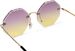 styleBREAKER Damen Runde Sonnenbrille Rahmenlos mit getönten Gläsern im Diamant Schliff, Geprägte Bügel, Vieleckige Gläser 09020118