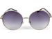 styleBREAKER Damen Runde Sonnenbrille mit getönten Polycarbonat Gläsern und Glitzer Side Shield, Metall Rahmen 09020120