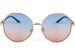 styleBREAKER Damen Runde Sonnenbrille mit getönten Polycarbonat Gläsern und Glitzer Side Shield, Metall Rahmen 09020120