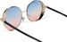 styleBREAKER Damen Runde Sonnenbrille mit getönten Polycarbonat Gläsern und Glitzer Side Shield, Metall Rahmen 09020120