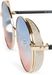 styleBREAKER Damen Runde Sonnenbrille mit getönten Polycarbonat Gläsern und Glitzer Side Shield, Metall Rahmen 09020120