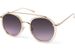 styleBREAKER Damen Oversize Sonnenbrille mit runden Gläsern und doppeltem Rahmen, Polycarbonat Gläsern, Hippie Look 09020122