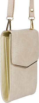 styleBREAKER Mini Umhängetasche mit V-Klappe und Metall Detail | kleine Handytasche zum Umhängen | elegante Crossbody Bag mit Kartenfächern für Damen