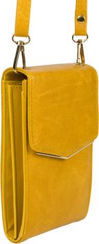 styleBREAKER Mini Umhängetasche mit V-Klappe und Metall Detail | kleine Handytasche zum Umhängen | elegante Crossbody Bag mit Kartenfächern für Damen
