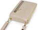 styleBREAKER Mini Umhängetasche mit V-Klappe und Metall Detail | kleine Handytasche zum Umhängen | elegante Crossbody Bag mit Kartenfächern für Damen
