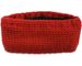 styleBREAKER Damen Stirnband in feiner Häkel Optik einfarbig, Thermo Fleece Futter, Uni Winter Headband 04026051