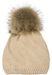 styleBREAKER Unisex Einfarbige Strick Bommelmütze fein gestrickt mit Fleece Futter, Winter Fellbommel Mütze 04024175