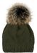 styleBREAKER Unisex Einfarbige Strick Bommelmütze fein gestrickt mit Fleece Futter, Winter Fellbommel Mütze 04024175