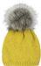 styleBREAKER Unisex Einfarbige Strick Bommelmütze fein gestrickt mit Fleece Futter, Winter Fellbommel Mütze 04024175