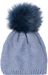 styleBREAKER Unisex Einfarbige Strick Bommelmütze fein gestrickt mit Fleece Futter, Winter Fellbommel Mütze 04024175