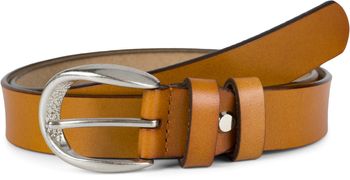 styleBREAKER Unisex Echtleder Gürtel 2,8 cm | Glattes Rindsleder Einfarbig | Edle geprägte Schnalle | Eleganter Look für Anzug & Jeans | Kürzbar