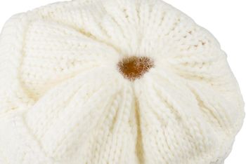 styleBREAKER Damen Strick Wintermütze mit Pailletten, Öffnung für Pferdeschwanz und Thermo-Fleece Futter, Beanie Mütze 04024177