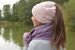 styleBREAKER Damen Strick Wintermütze mit Pailletten, Öffnung für Pferdeschwanz und Thermo-Fleece Futter, Beanie Mütze 04024177