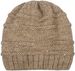 styleBREAKER Damen Strick Wintermütze mit Pailletten, Öffnung für Pferdeschwanz und Thermo-Fleece Futter, Beanie Mütze 04024177