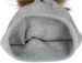 styleBREAKER Unisex warme einfarbige Strick Bommelmütze mit Zacken Muster, abnehmbarer Kunstfellbommel, Winter Mütze 04024181