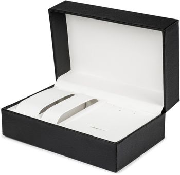 styleBREAKER Schmuckschatulle mit glänzender Oberfläche, 5 Steckplätze für Armband Ohrringe Ring Kette, zum Aufklappen 05050100
