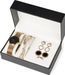 styleBREAKER Schmuckschatulle mit glänzender Oberfläche, 5 Steckplätze für Armband Ohrringe Ring Kette, zum Aufklappen 05050100
