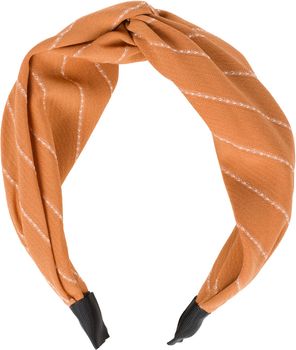 styleBREAKER Damen Haarreif mit edlem Nadelstreifen Muster und Twist Knoten, Retro Look, Haarband, Haarschmuck 04027029