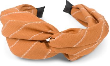 styleBREAKER Damen Haarreif mit edlem Nadelstreifen Muster und Twist Knoten, Retro Look, Haarband, Haarschmuck 04027029