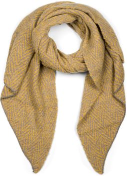 styleBREAKER Damen weicher Web Schal mit Zick Zack Zacken Muster in asymmetrischer Form, warm Winter, Stola 01017129