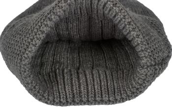 styleBREAKER Unisex Strick Loop Schal und Mütze Set, Einfarbiger Strickschal mit Beanie Strickmütze, Winter 01018214