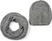 styleBREAKER Unisex Strick Loop Schal und Mütze Set, Einfarbiger Strickschal mit Beanie Strickmütze, Winter 01018214