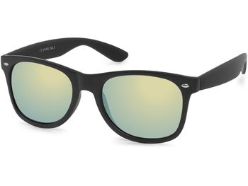 styleBREAKER Unisex Nerd Sonnenbrille mit verspiegelten oder getönten Gläsern, klassisches Retro Design 09020039