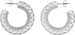 styleBREAKER Damen Edelstahl Creolen Ohrringe halbrund mit Ornament Verzierung, Stecker, Runde Ohrhänger, Ohrschmuck 05090035