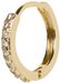 styleBREAKER Damen Ohrring Set 4-Teilig mit Single Ear Stecker mit Kette, Creole und Ear Cuff Ohrklemme mit Strass 05090040