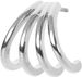 styleBREAKER Damen Hoops Ohrringe halbrund in 4-Teiliger Optik, Stecker, Creolen, Halbrunde Ohrhänger, Ohrschmuck 05090042