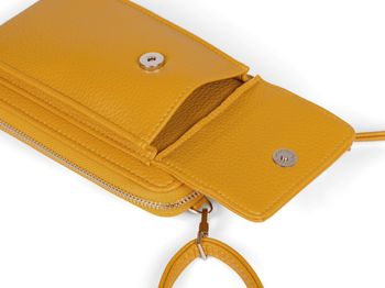 styleBREAKER Damen Mini Bag Geldbörse mit RFID Schutz und Handyfach | Crossbody Umhängetasche mit Schultergurt | Portemonnaie und Handytasche in einem | 19 x 11 x 5,5 cm