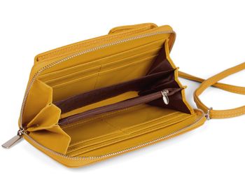 styleBREAKER Damen Mini Bag Geldbörse mit RFID Schutz und Handyfach | Crossbody Umhängetasche mit Schultergurt | Portemonnaie und Handytasche in einem | 19 x 11 x 5,5 cm