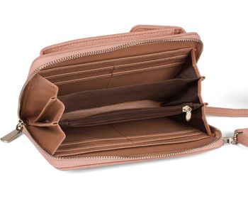 styleBREAKER Damen Mini Bag Geldbörse mit RFID Schutz und Handyfach | Crossbody Umhängetasche mit Schultergurt | Portemonnaie und Handytasche in einem | 19 x 11 x 5,5 cm