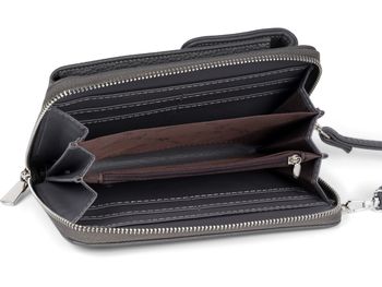 styleBREAKER Damen Mini Bag Geldbörse mit RFID Schutz und Handyfach | Crossbody Umhängetasche mit Schultergurt | Portemonnaie und Handytasche in einem | 19 x 11 x 5,5 cm