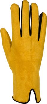styleBREAKER Damen Touchscreen Handschuhe mit Farbkontrast und Fleece Futter | warme Winterhandschuhe | weiche elastische Thermo Fingerhandschuhe