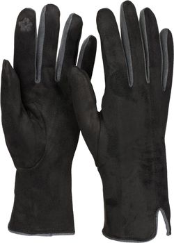 styleBREAKER Damen Touchscreen Handschuhe mit Farbkontrast und Fleece Futter | warme Winterhandschuhe | weiche elastische Thermo Fingerhandschuhe