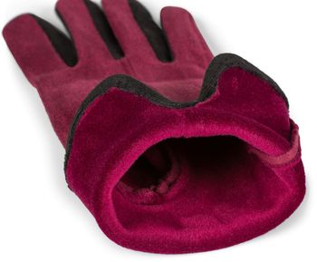 styleBREAKER Damen Touchscreen Handschuhe mit Farbkontrast und Fleece Futter | warme Winterhandschuhe | weiche elastische Thermo Fingerhandschuhe