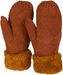 styleBREAKER Damen warme Winter Strick Fäustlinge, Handschuhe mit Rauten Muster, Thermo Fleece, Strickhandschuhe 09010031