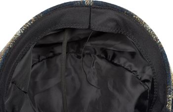 styleBREAKER Damen Ballonmütze in Karo Optik, Schirmmütze kariert Vintage Style, Bakerboy Schiebermütze, Newsboy Cap 04023077