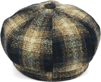styleBREAKER Damen Ballonmütze in Karo Optik, Schirmmütze kariert Vintage Style, Bakerboy Schiebermütze, Newsboy Cap 04023077