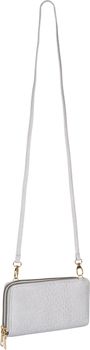 styleBREAKER Damen 2 in 1 Mini Bag Umhängetasche mit genarbter Oberfläche, Geldbörse, Handytasche, Schultertasche 02012364
