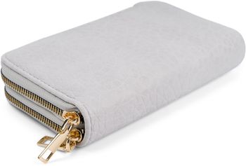 styleBREAKER Damen 2 in 1 Mini Bag Umhängetasche mit genarbter Oberfläche, Geldbörse, Handytasche, Schultertasche 02012364