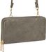 styleBREAKER Damen 2 in 1 Mini Bag Umhängetasche mit genarbter Oberfläche, Geldbörse, Handytasche, Schultertasche 02012364