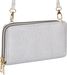 styleBREAKER Damen 2 in 1 Mini Bag Umhängetasche mit genarbter Oberfläche, Geldbörse, Handytasche, Schultertasche 02012364