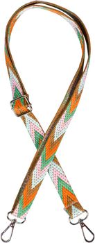 styleBREAKER Schmaler Taschen Schulterriemen verstellbar mit buntem Zick-Zack Muster, Wechsel Taschengurt, Unisex 02013023