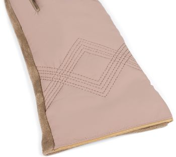 styleBREAKER Damen Touchscreen Handschuhe mit Zick-Zack Stepp und Fleece Futter, warme Fingerhandschuhe, Winter 09010033